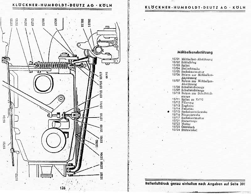 Seite 126 127 Ersatzteilliste Deutz F1M 414