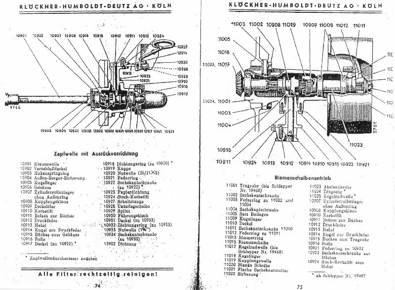 Seite Ersatzteilliste Deutz F M